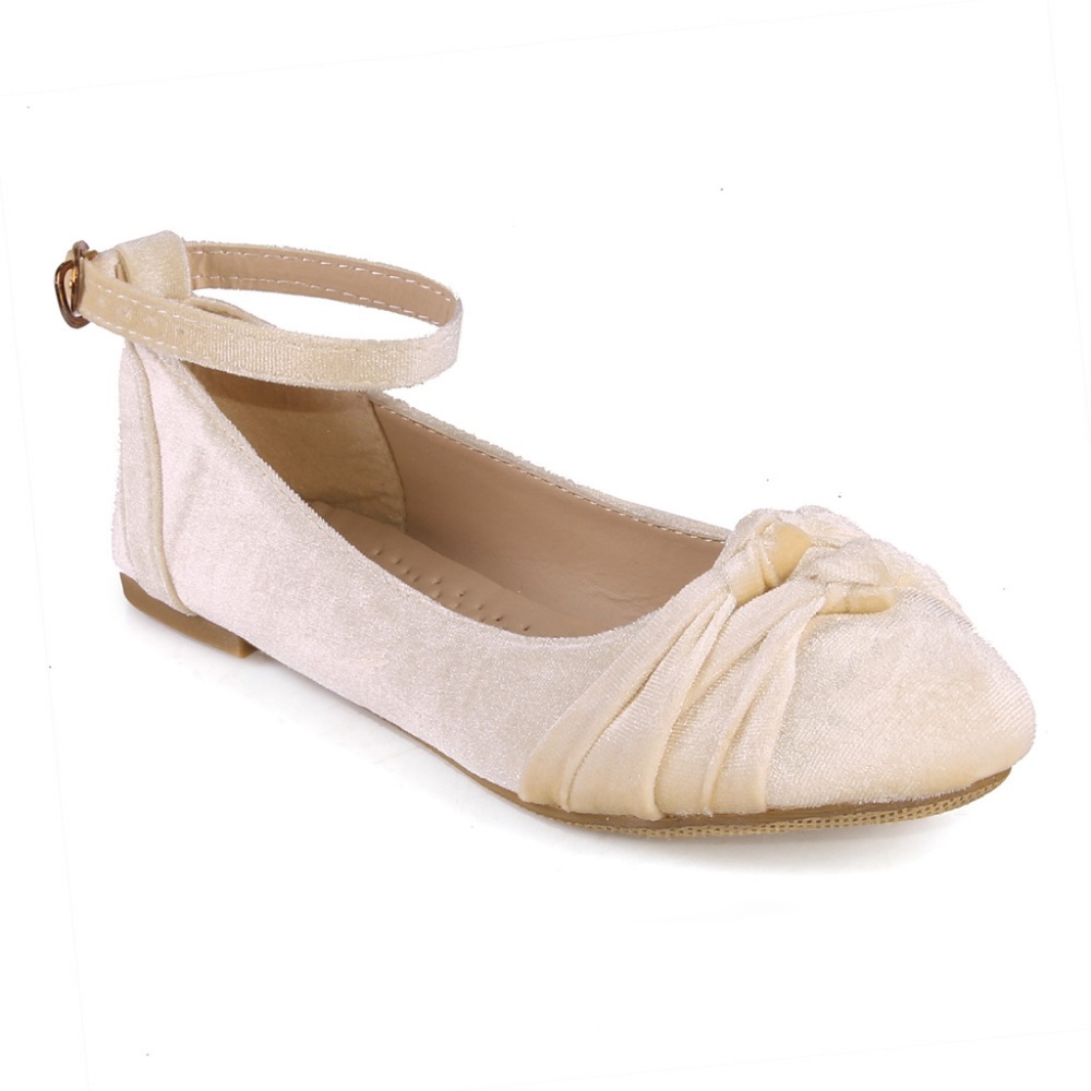F13105 Knotted Front Ankle Strap Women's Flat